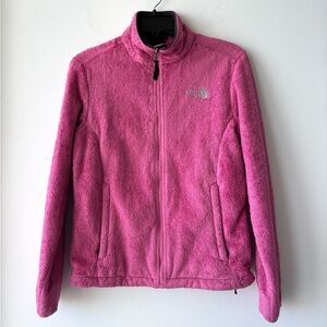 The North Face Pink Fleece Jacket Full Zip Cozy Outdoor Womens S Ski Apres Ski